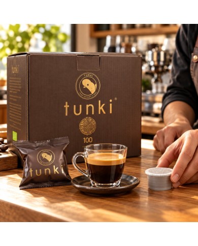 Café Silvestre Tunki 100% arábica ecologico cápsulas caja de 100