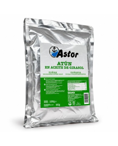 Atún AIKO-ASTOR en aceite de girasol bolsa 950 gramos