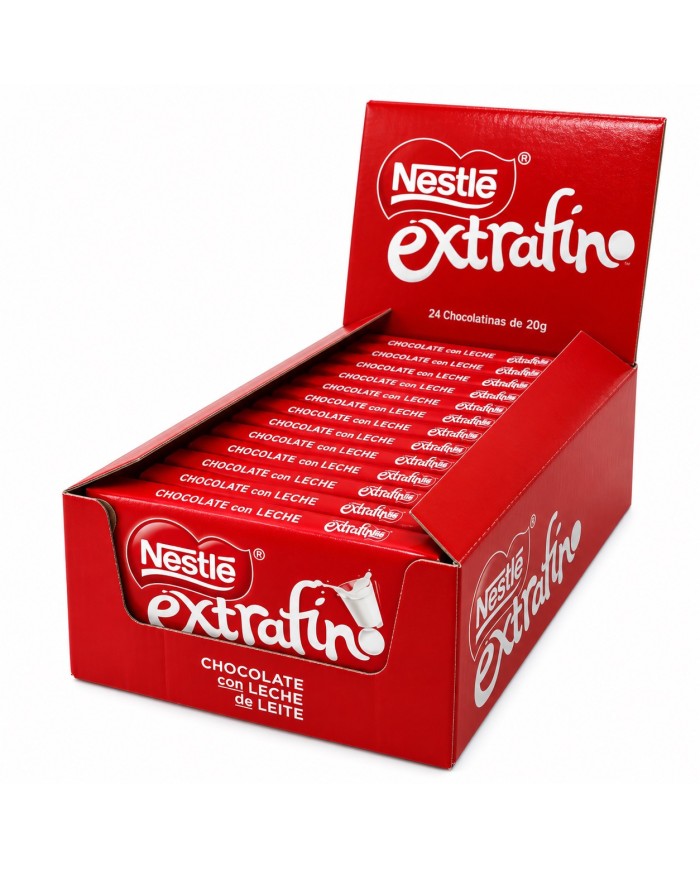 Nestle Extrafino chocolatina de 20g. estuche de 24 uds.