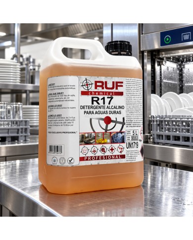 RUF chemical detergente lavavajillas alcalino para aguas duras garrafa de 5 litros