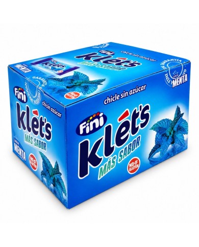 Chicles Klet’s menta sin azúcar estuche de 200 unidades
