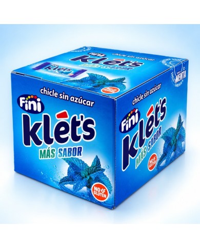 Chicles Klet’s menta sin azúcar estuche de 200 unidades