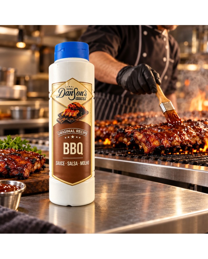 THE REAL Dân Sons salsa barbacoa bote 900 gramos