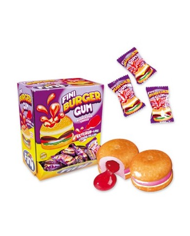 Fini Burger Gum estuche de 200 uds.