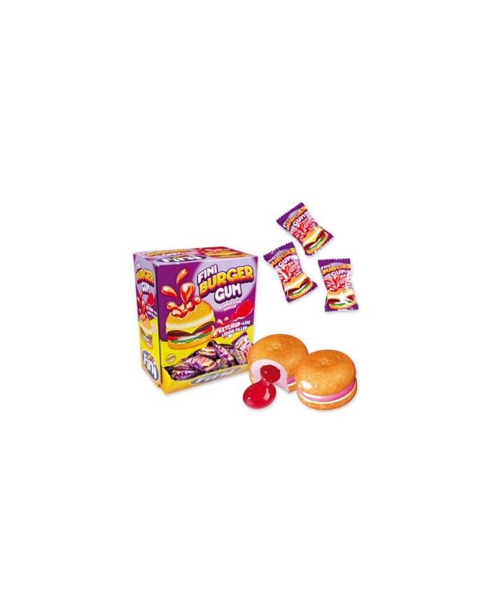 Fini Burger Gum estuche de 200 uds.
