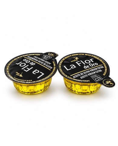 Aceite de oliva virgen extra La Flor de Oro tarrinas 10 ml. caja 240 unidades