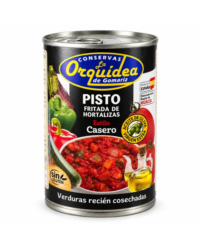 La Orquidea pisto casero lata 1/2 Kg. caja de 12 latas