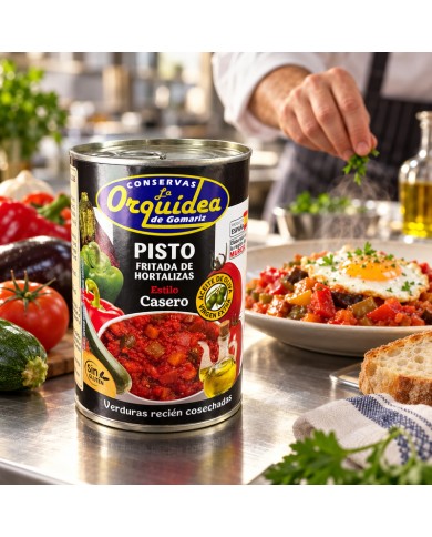 La Orquidea pisto casero lata 1/2 Kg. caja de 12 latas