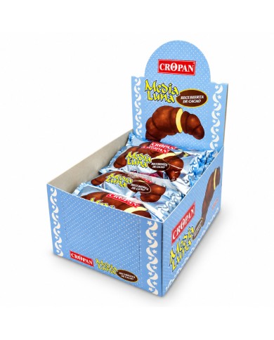 Medias Lunas Cropan cubierta de chocolate estuche de 12 unidades