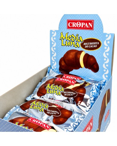 Medias Lunas Cropan cubierta de chocolate estuche de 12 unidades