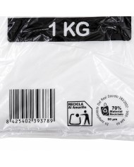 Bolsas de asas camiseta blancas 42x53 paquete de 1 kilo