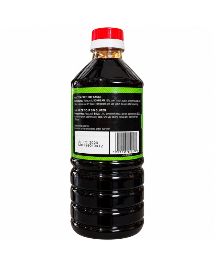 Salsa de Soja Kampei sin gluten botella 1 litro