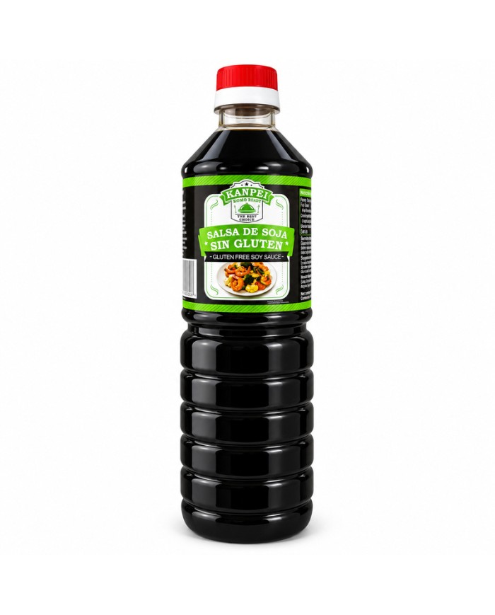 Salsa de Soja Kampei sin gluten botella 1 litro