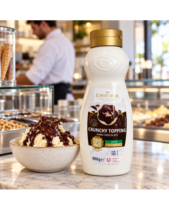 Carte D´or sirope de Chocolate Crunchy botella 900 grs.