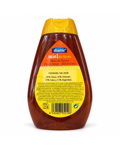 Miel de mil flores Diamir antigoteo servifácil 500 gramos