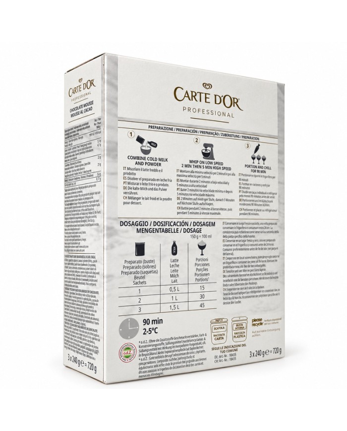Carte D´or Mousse Chocolate caja 720 gramos