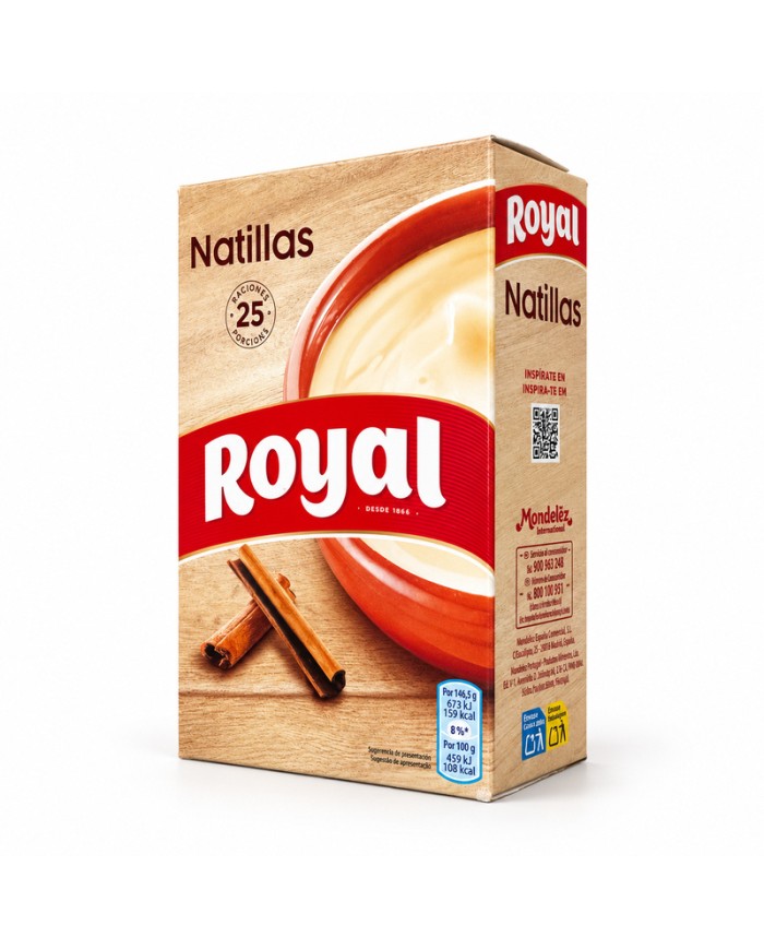 Natillas Royal estuche de 5x20 gramos caja de 16