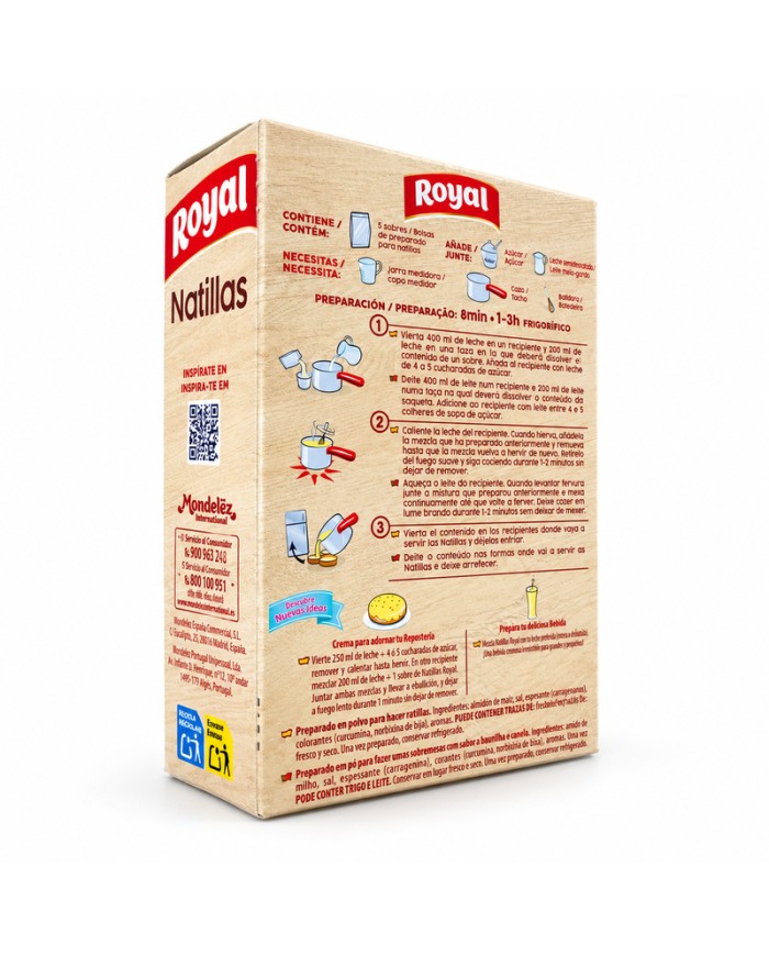 Natillas Royal estuche de 5x20 gramos caja de 16