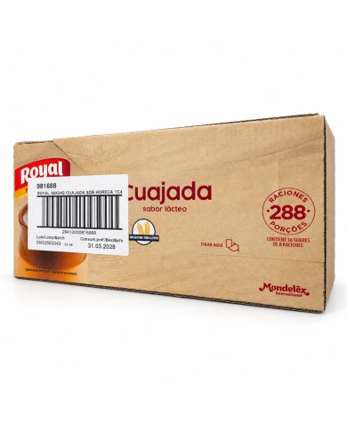 Cuajada Royal caja de 36 sobres de 8 raciones 864 gramos