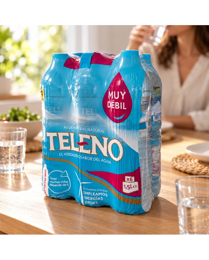 Agua Mineral Teleno 1500 ml. PACK-6