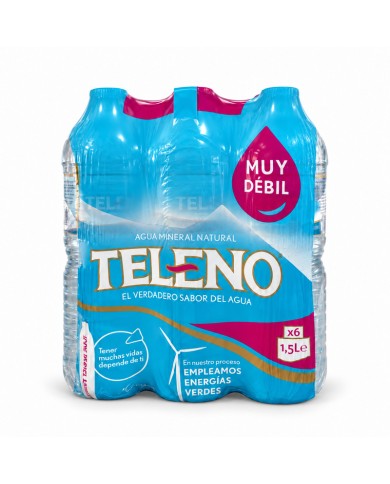 Agua Mineral Teleno 1500 ml. PACK-6