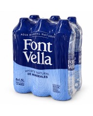 Agua Mineral Font Vella 1500 ml. pack de 6