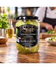 Alcachofas gourmet enteras con tallo La Orquídea tarro 420 grs. caja de 12
