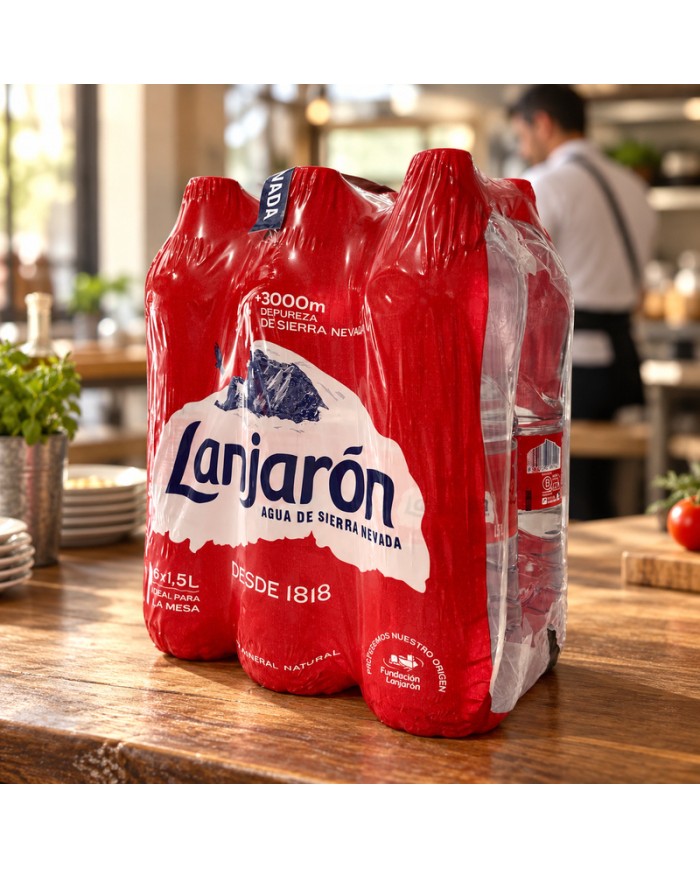 Agua Mineral natural Lanjarón 1500 ml. pack-6