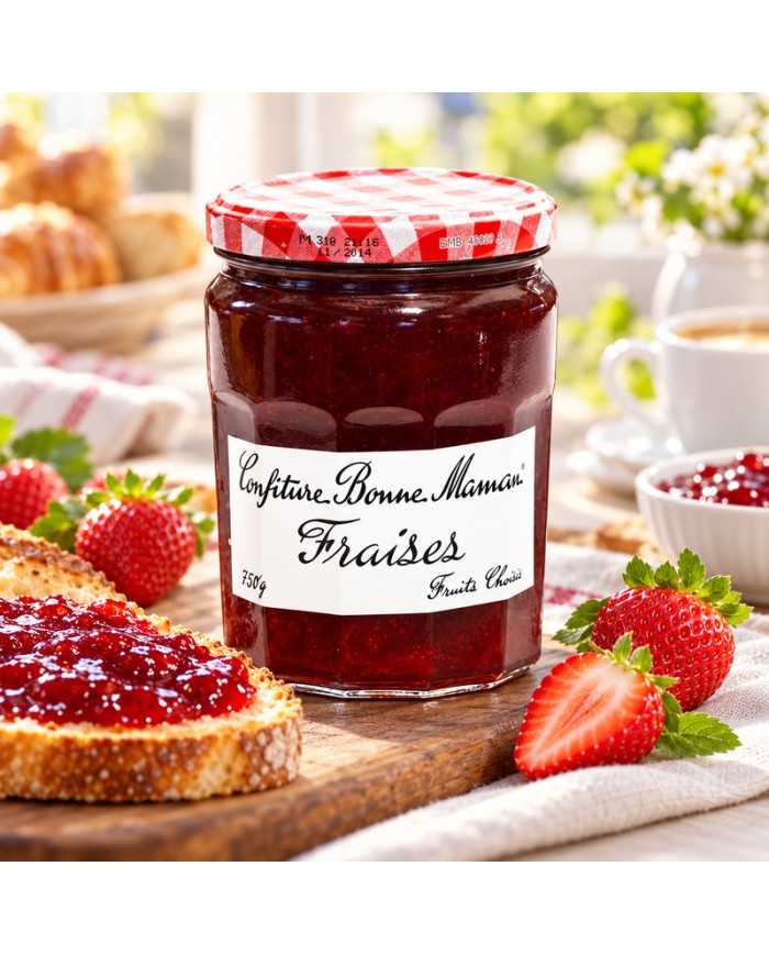 Confitura Bonne Maman fresa tarro de 750 gramos