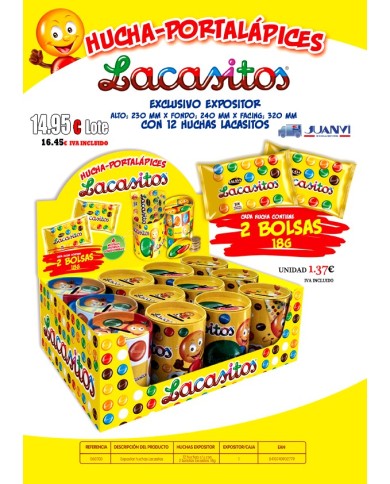 Lote Lacasitos hucha Estuche 12 unidades