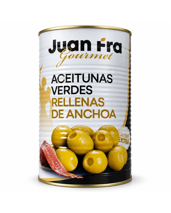 Aceitunas rellenas Juanfra Gourmet lata 2200 gramos peso escurrido