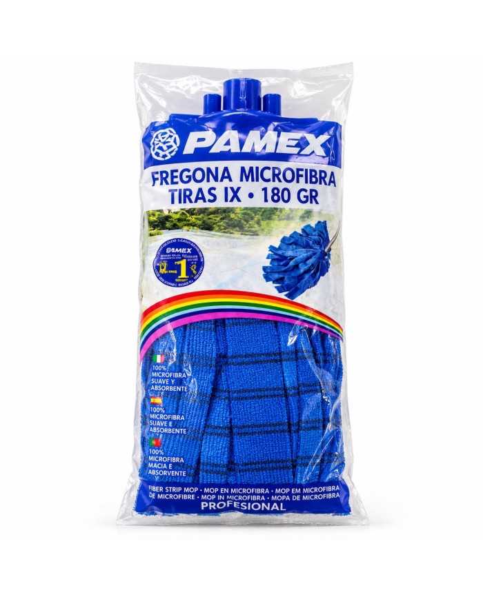 Comprar fregona profesional Pamex azul de microfibra