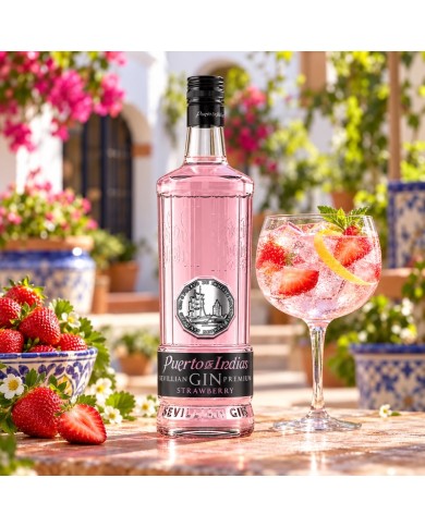 Comprar Gin Puerto de Indias Strawberry 1 litro al mejor precio