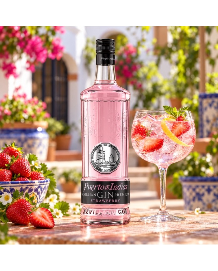 Comprar Gin Puerto de Indias Strawberry 1 litro al mejor precio
