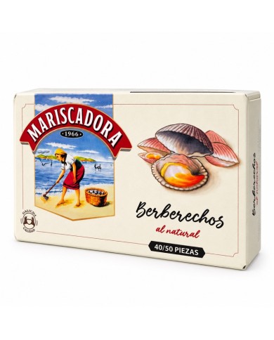 Berberechos al natural Mariscadora lata 40/50 piezas