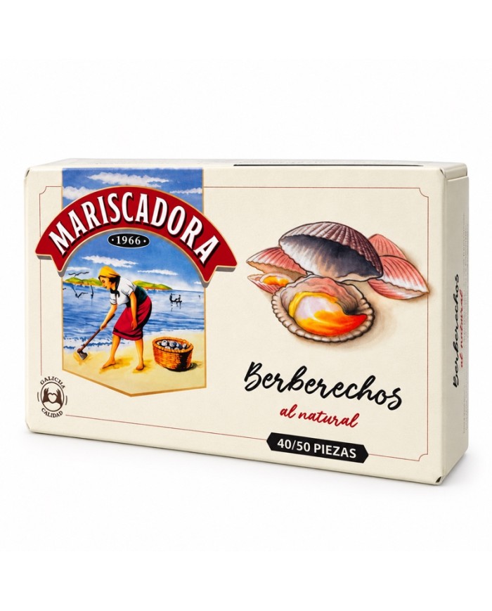 Berberechos al natural Mariscadora lata 40/50 piezas