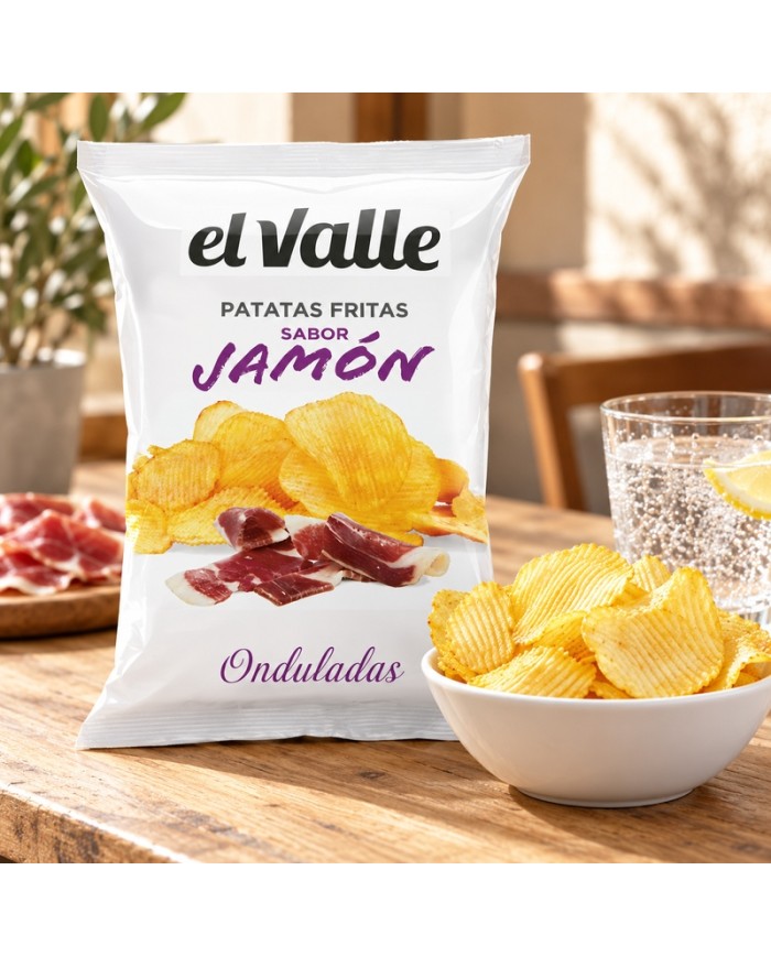 Comprar Patatas El Valle Jamón 10 x 130 g al mejor precio