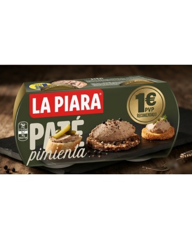 Comprar Paté La Piara a la pimienta caja 8 al mejor precio