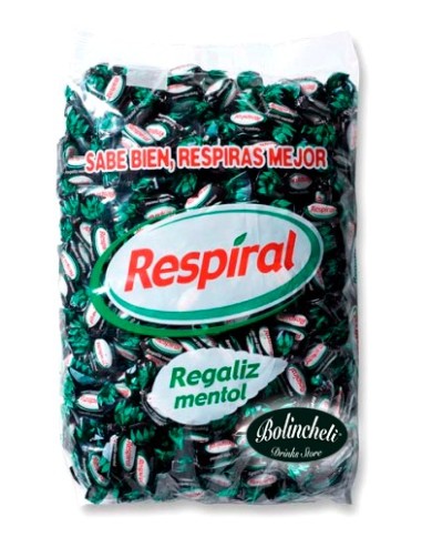 Respiral Regaliz Mentol bolsa de 1 kg.