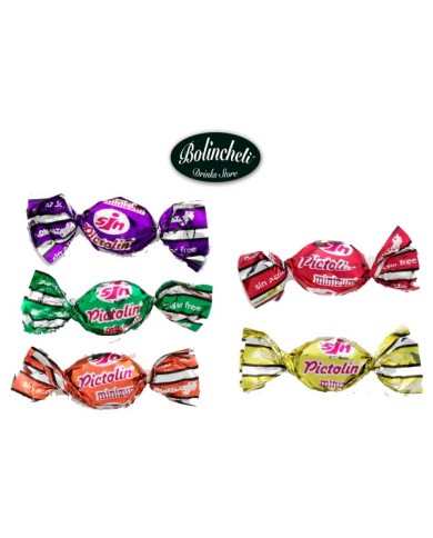 Caramelo Pictolín Minizum sabor fruta sin azúcar bolsa de 1kg.