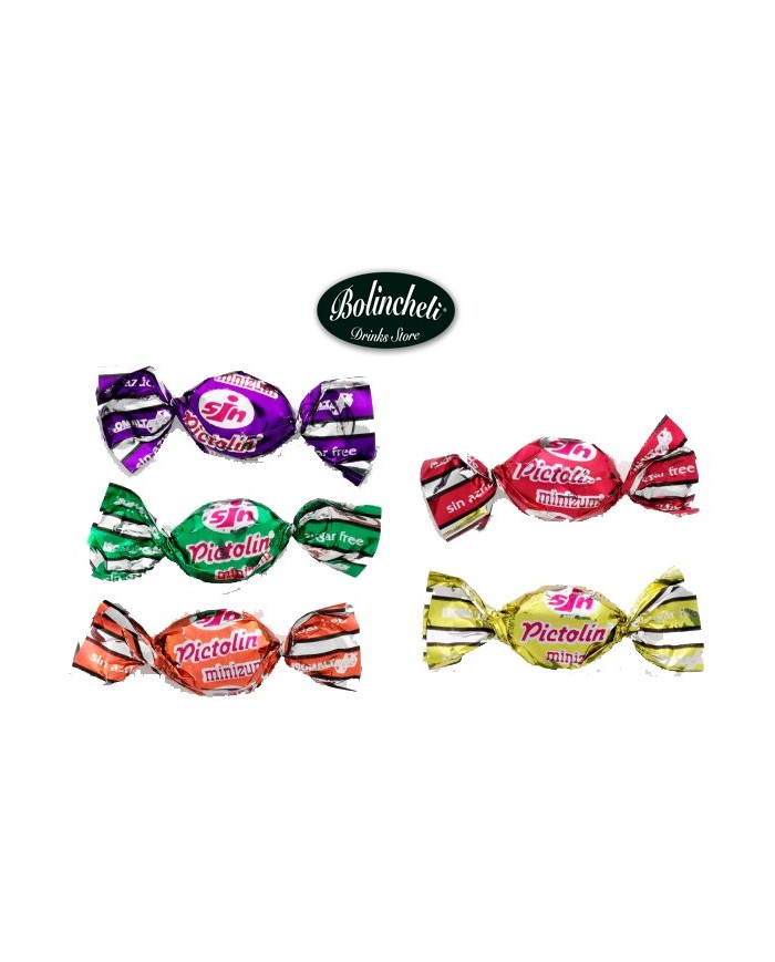 Caramelo Pictolín Minizum sabor fruta sin azúcar bolsa de 1kg.