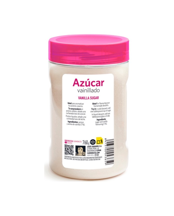 Azúcar vainillado Carmencita 760 g para postres | Bolincheli