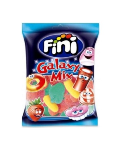 Fini Galaxy Mix azucar bolsa 90 gramos caja de 12 bolsas — fotografía frontal del envase