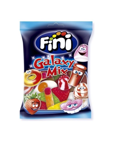 Fini Galaxy Mix Brillo bolsa 90 gramos caja de 12 bolsas — fotografía frontal del envase