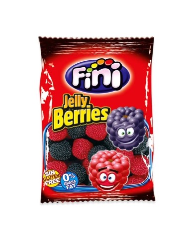 Fini Jelly Berries Moras bolsa 90 gramos caja de 12 bolsas — fotografía frontal del envase