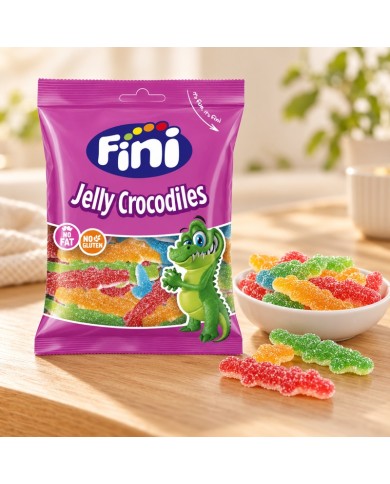Fini Cocodrilos Pica bolsa 90 gramos caja de 12 bolsas — ambiente de mesa dulce