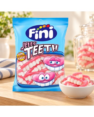 Fini Dentaduras bolsa 90 gramos caja de 12 bolsas — ambiente de mesa dulce