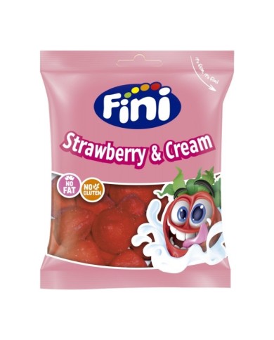Fini Fresas con Nata 75 g caja de 12 bolsas — fotografía frontal del envase