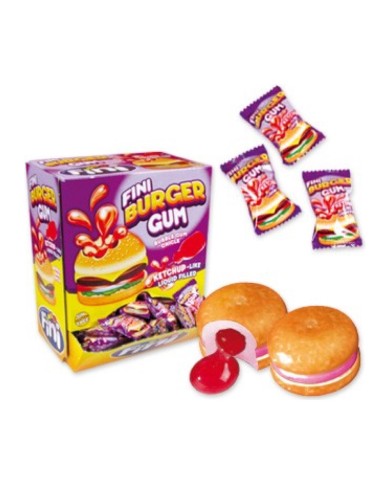 Fini Burger Gum estuche de 200 uds. — fotografía frontal del envase