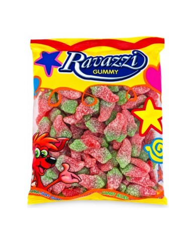Ravazzi Gummy Guindillas chili super picante ácido bolsa 1 kg. — fotografía frontal del envase